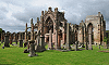 Cimetière et ruines de l’abbaye de Melrose (Melrose Abbey), environs d’Édimbourg, Écosse, 22 juillet ‎2011